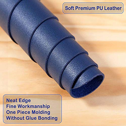 Image of Extended Mouse Pad Mat XXL Desk Pad Large Desk Mat 35.4 inch X 16.9 inch Desk Blotter Writing Pad for Laptop /Office /Home, PU Leather Waterproof +Suede Non-Slip 90 x 43cm (Dark Blue)