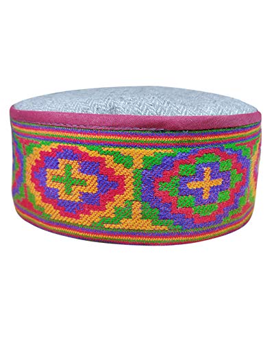 Image of Vastraa Fusion Himachali Topi for Men | Nepali Headwear | Traditional Kullu Cap | Pahadi Topi | Kashmiri Hat | Wool Handcrafted Ethnic Wear