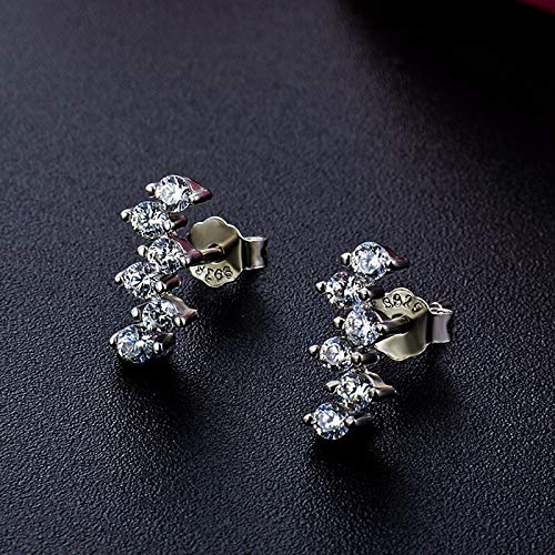 Boucles d'oreilles à clous en diamant véritable et solide pour femme de valeur