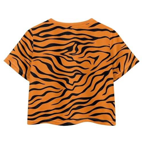Image of Cute Crop Tops for Girls Short Sleeve Summer T Shirts Fashion Graphic Tees Crew Neck Pullover Tee 5-14 Years