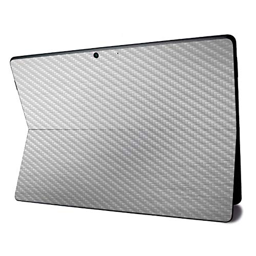 Image of MightySkins Carbon Fiber Skin for Microsoft Surface Pro X - Cold Steel | Textured Carbon Fiber Finish | Easy to Apply, Remove, and Change Styles | Made in The USA
