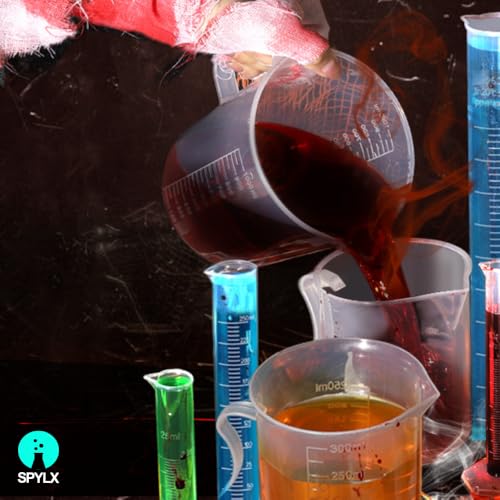 Image of Measuring Jugs, Plastic Food Grade Liquid Measuring Cups Molded Graduations - Chemical Resistant, Autoclavable - Handle for Convenient Lifting (10, 1000ml)