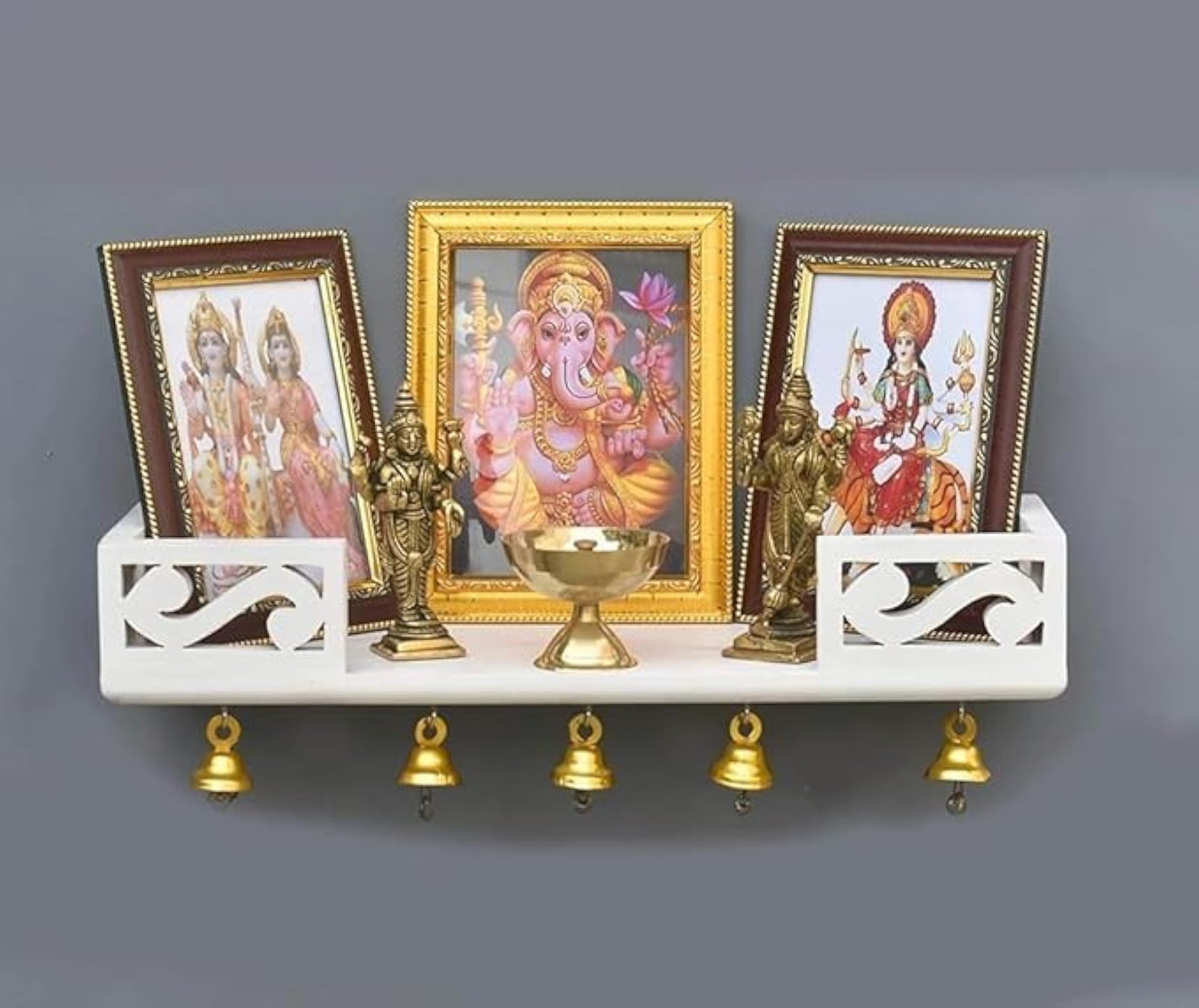 Floating Wall Mounted Wooden Temple, Modern Design