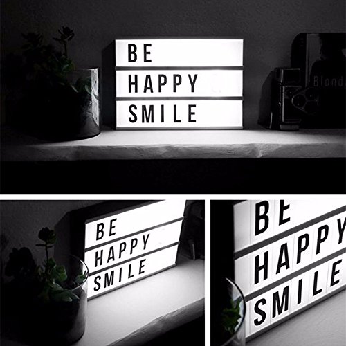 Sdmled new item LED Cinema Light box with USB cable DC port Energized AA battery letter light box for Home Decor board of marquee light box