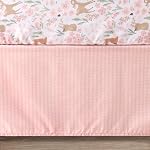 The Peanutshell 3 Ensemble de literie pour bébé en pièces pour filles - Nouveau-né, nourrisson & Ensemble de lit pour nourrisson avec feuille de lit encastrée, consolateur à volants de poussière - Forêt fétiche