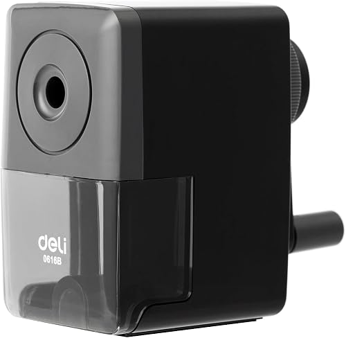 Deli Rotary Pencil Sharpener 102×54×101mm Black