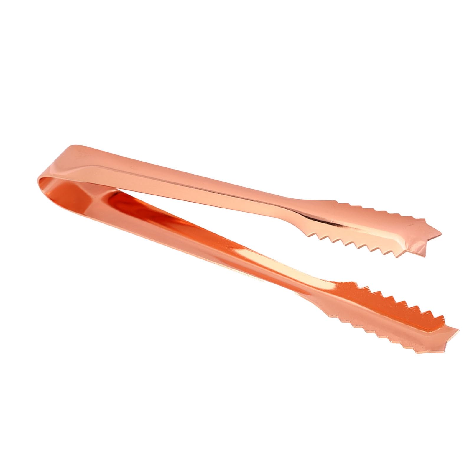 Ice Tongs, Ice Tongs For Ice Bucket Food Tongs with Serrated Tip Stainless Steel Mini Tongs For Home Party Bar Restaurant Use (Copper Plated)