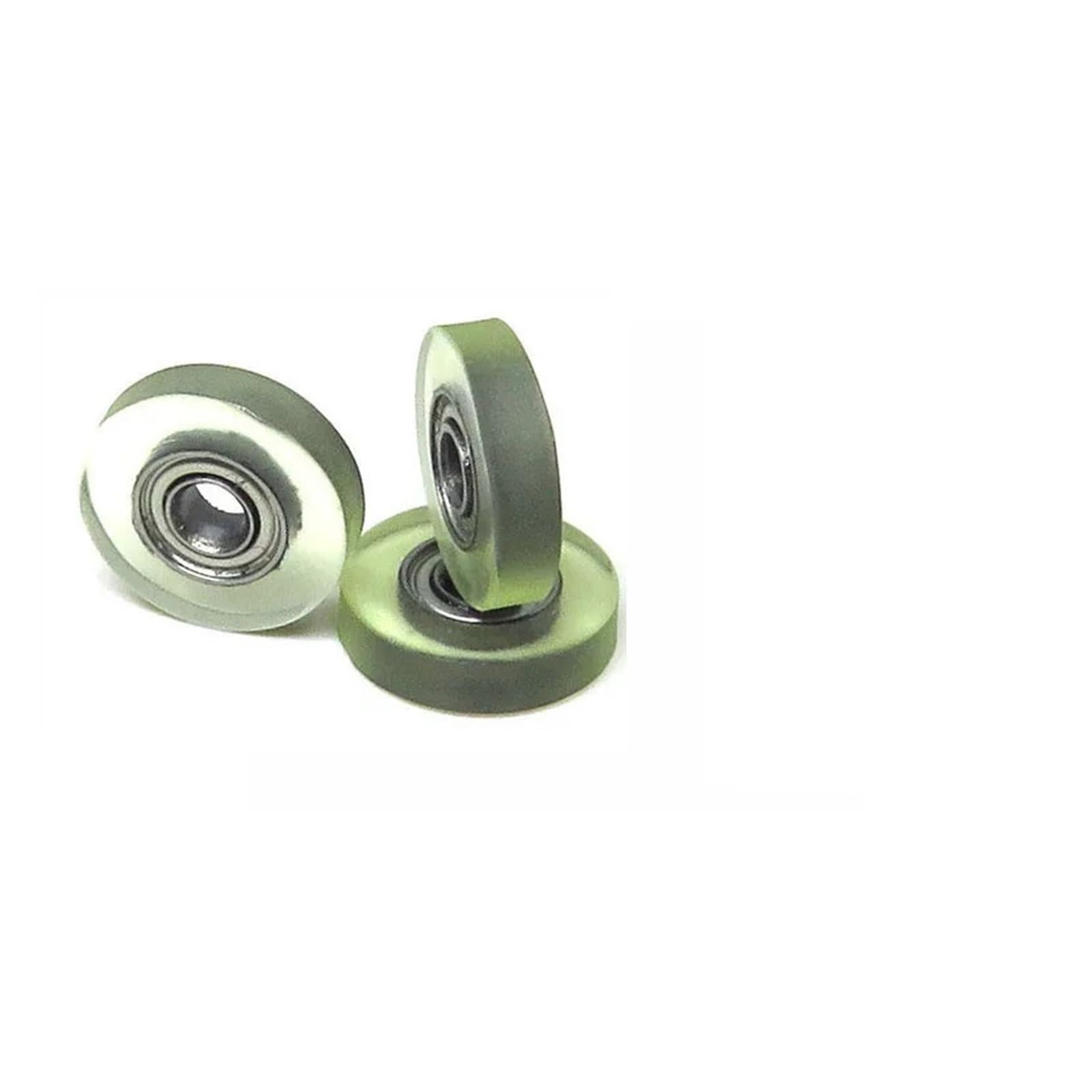 2 Roulements à Rouleaux Poulie Avec Revêtement Polyuréthane - Dimensions 6x20x5 Mm - Roue De Guidage - Neuf