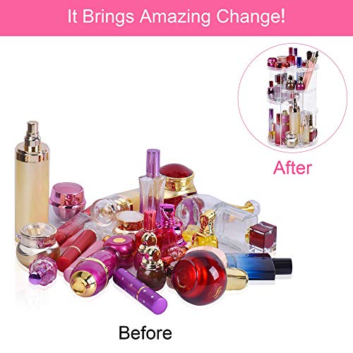 Easyhouse Um 360 ° drehbarer Make-up-Organizer, verstellbar, multifunktional, Kosmetik-Aufbewahrungs-Organizer, große… – Bild 6