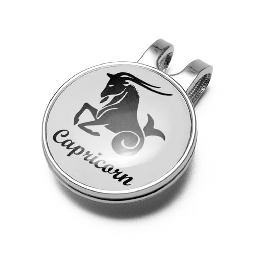 Zodiac Magnetic Sign Hat Clip & Golf Ball Marker Golf Gift Accessory (Capricorn)