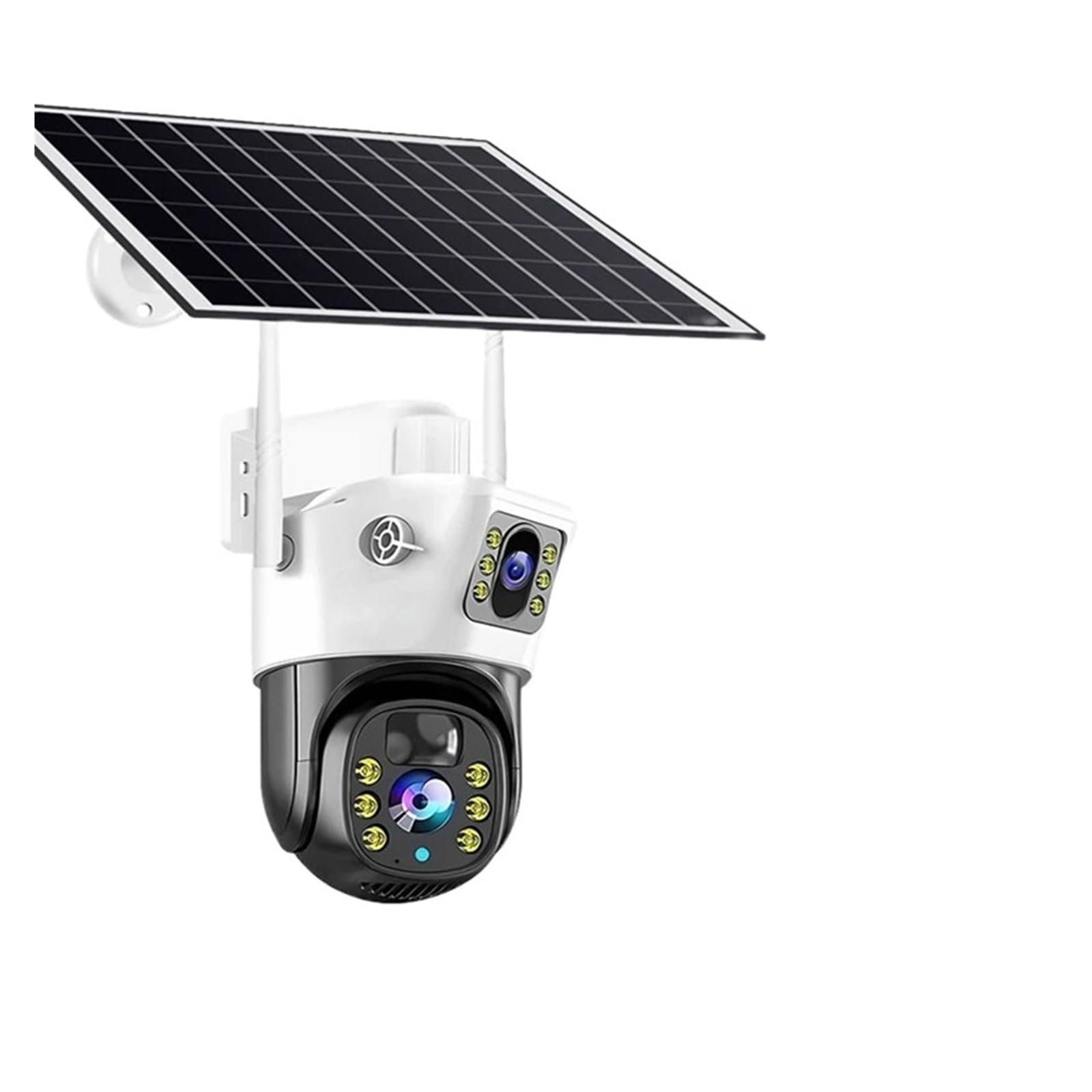 Caméra IP Solaire 4G WiFi Double Objectifs 8MP 4K V380 Pro Extérieure