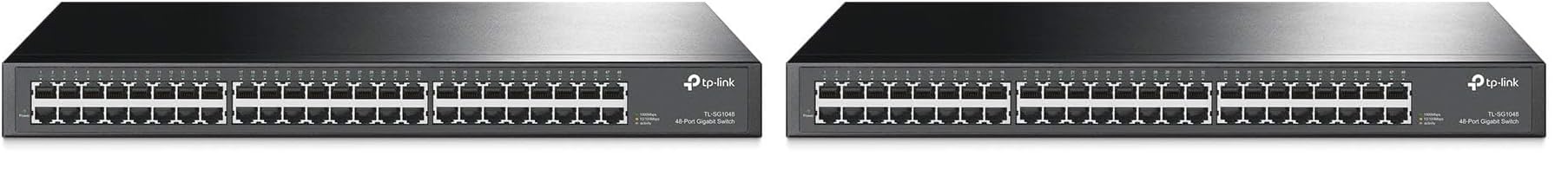 TP-Link TL-SG1048 Port 19 Rack Gigabit Switch, Black (Lot de 2)