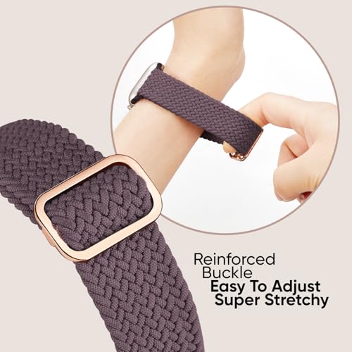 Image of 6 Pack Braided Stretchy Bands Compatible with Apple Watch Band 38mm 40mm 41mm 42mm 44mm 45mm 46mm 49mm Women Men, Adjustable Nylon Solo Loop Elastic Straps for iWatch Series 11 10 9 8 7 6 5 4 SE Ultra