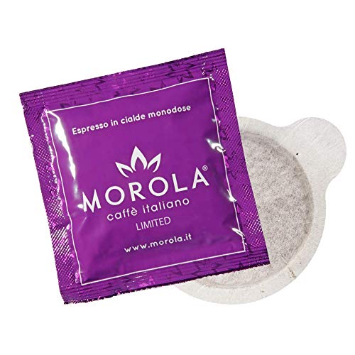 Cialde Caffè Morola Limited Edition - Assaggio Miscela Arabica - Confezione con 50 Cialde Biodegradabili - Caffe in Cialde Monodose - Cialde da 44 mm - Compatibile con Macchine Espresso (50 Cialde)