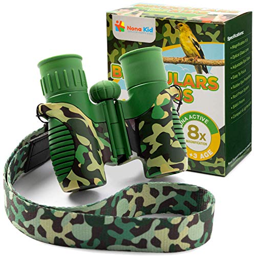 8X21 Compact Binoculars for Kids and Adults - with Neck Strap -