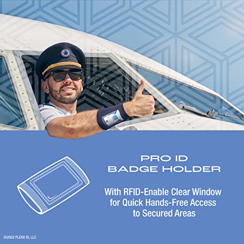 Flexx Id Pro Id Badge Holder With Rfid-Enabled Clear Window For Quick Hands-Free Access To Secured Areas – Comfortable, Convenient & Secure Armband Badge Holder With Zipper Pocket (Black) #TOP5