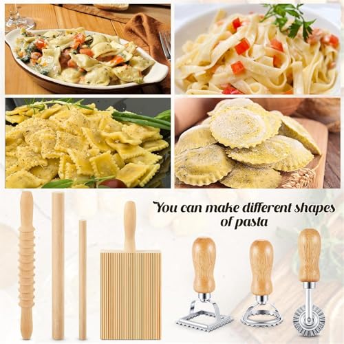 SHOOYIO Gnocchi And Ravioli Tool Set Handmade Pastas Set Baking Accessories Pastas Making Tool For Kitchen And Baking Wood Rolling Pin - Image 9
