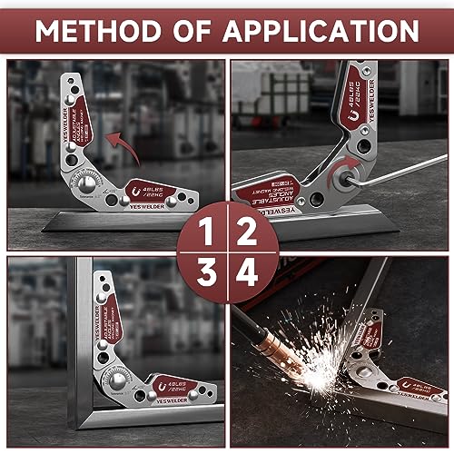 YESWELDER Adjustable Angle Welding Magnet 20-200° Magnetic Welding Holder of 48LBs Holding Power Welding Accessory — additional product view