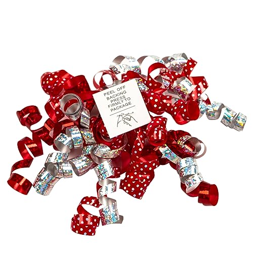 Wrapaholic JJH-MIX-HYDD12P 12-Count Christmas Self-Adhesive Curly Bows Gift Wrap Accessory thumb #1