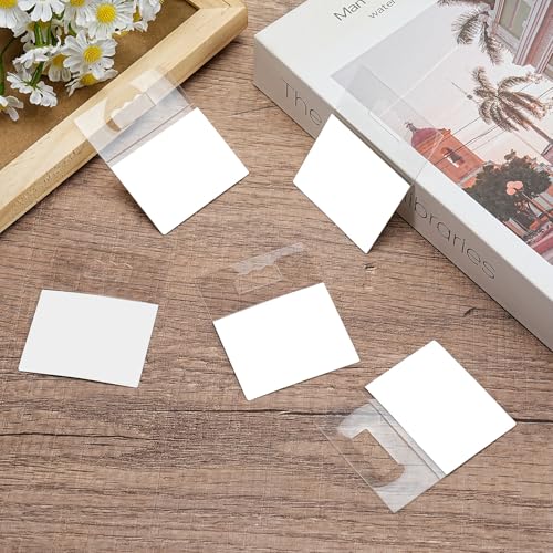 Image of 100 PCS Adhesive Picture Hangers, Foam Board Hanger, Plastic Frame Hooks, No Nail Transparent