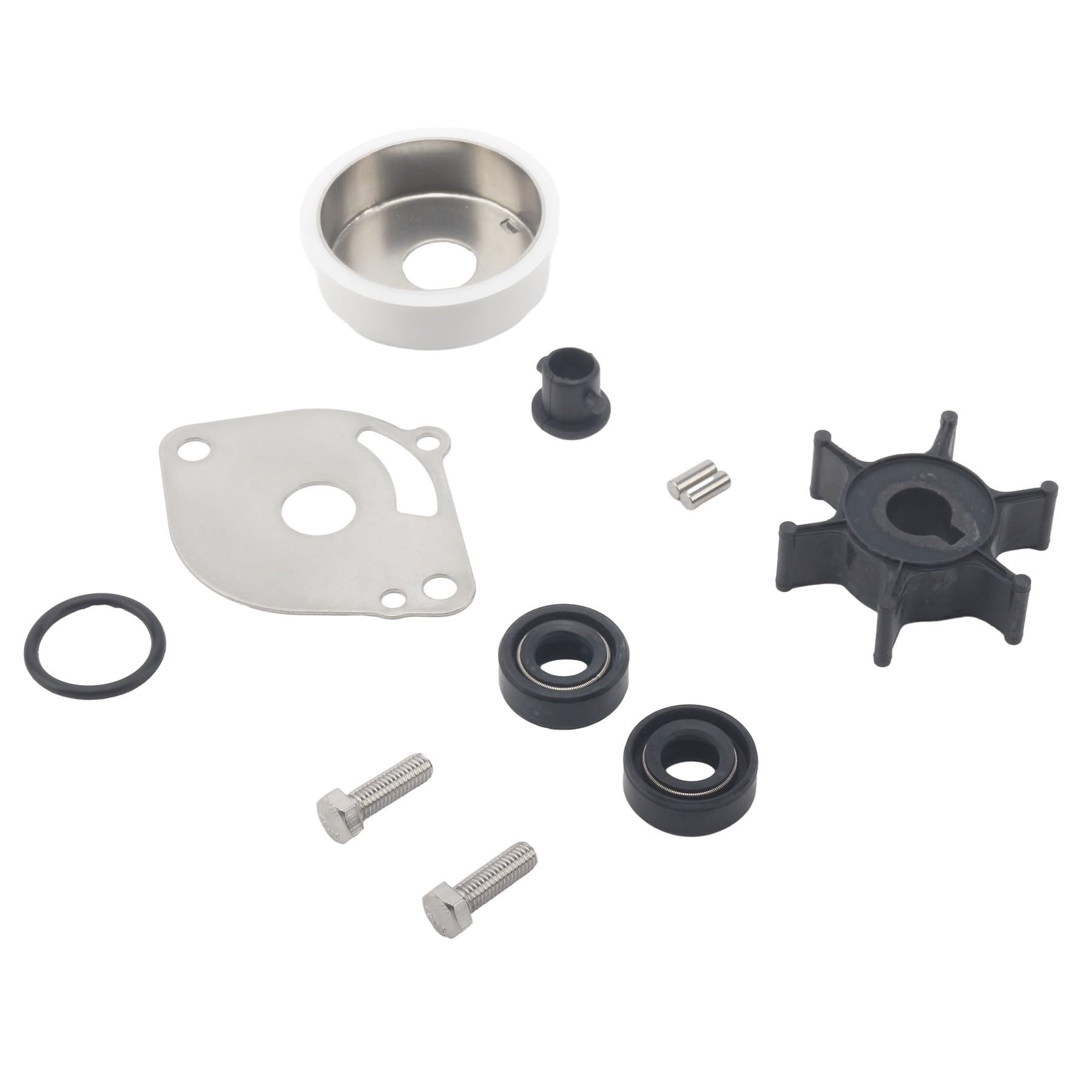 6GD/6A1-W0078 46-6885M 46-80395M Water pump impeller rebuild kit fit for 2HP 2-Stroke outboard motors 1984-2002 and for Mercury Mariner Outboard 2 HP Sierra 18-3462/3463