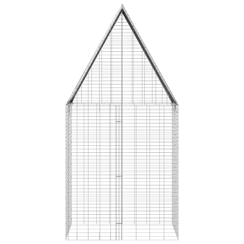 Kleintiergehege 100 x 100 x 210 cm aus verzinktem Stahl für Kaninchen und Meerschweinchen wetterfestes Freilaufgehege für Garten