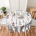 Christmas Tablecloth Round 70 Inch Colorful Red Green Christmas Tree Table Cloth,Stain Resistance Polyester Geometric Winter Holiday Table Covers for Kitchen Dining,Small Tablecloth for Party Picnic