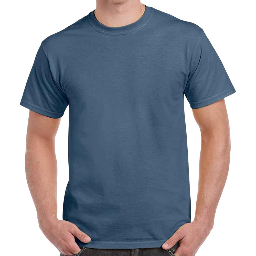 Gildan Adults Unisex Heavy Cotton T Shirt (M) (Indigo Blue)