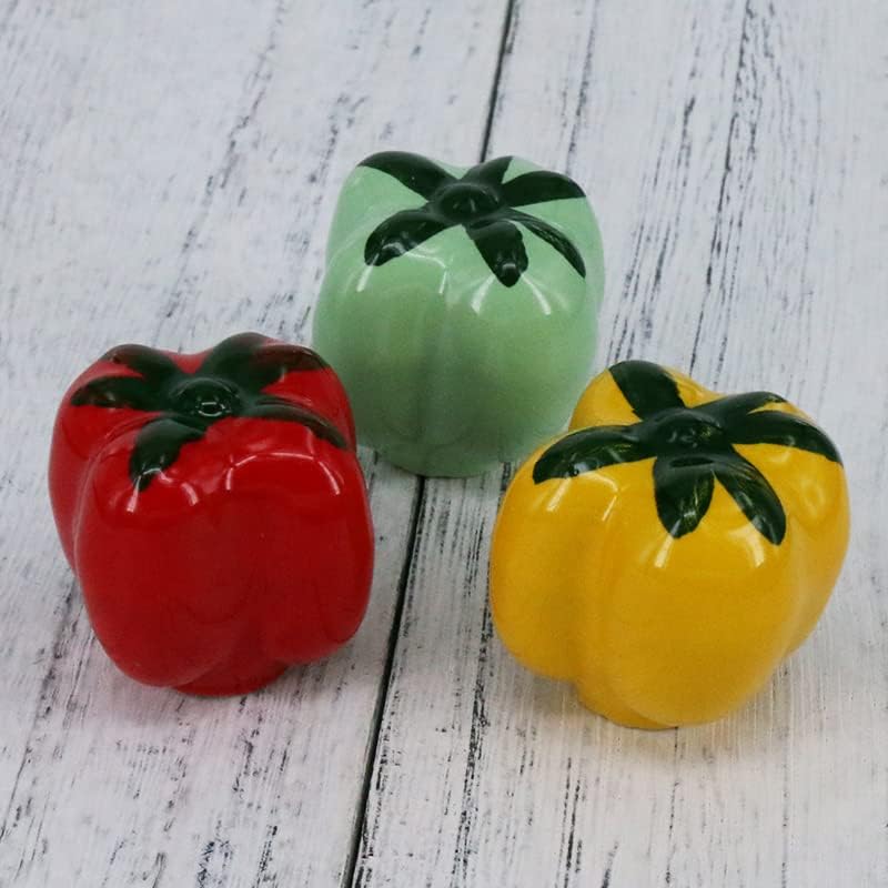 1PCS Ceramic Vegetable shape Dresser Handle Drawer Knob Pull Cabinet Cupboard Handle Knob Kids Room Decorative Furniture Knob - (Color: Yellow)