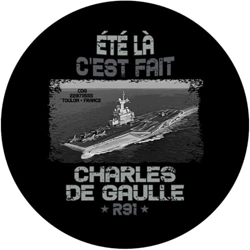 Miniatura 3 de French Aircraft Carrier Charles de Gaulle R91 Military PopSockets Swappable PopGrip