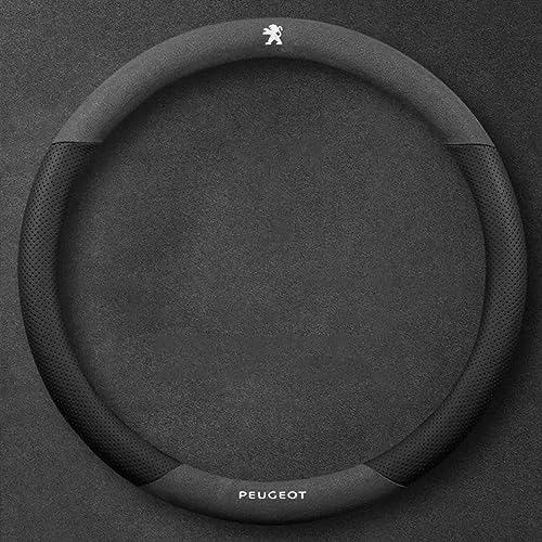 SAHODIYI Funda Volante Coche para Peugeot 206 207 307 308 3008 4008 5008 GT-Line, Protector Volante Coche Accesorio Interior, Antideslizante, Duradera,B