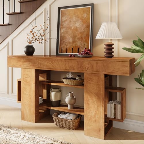 Einhomn 63 Inches Entryway Table, Wooden Console Table with Storage,