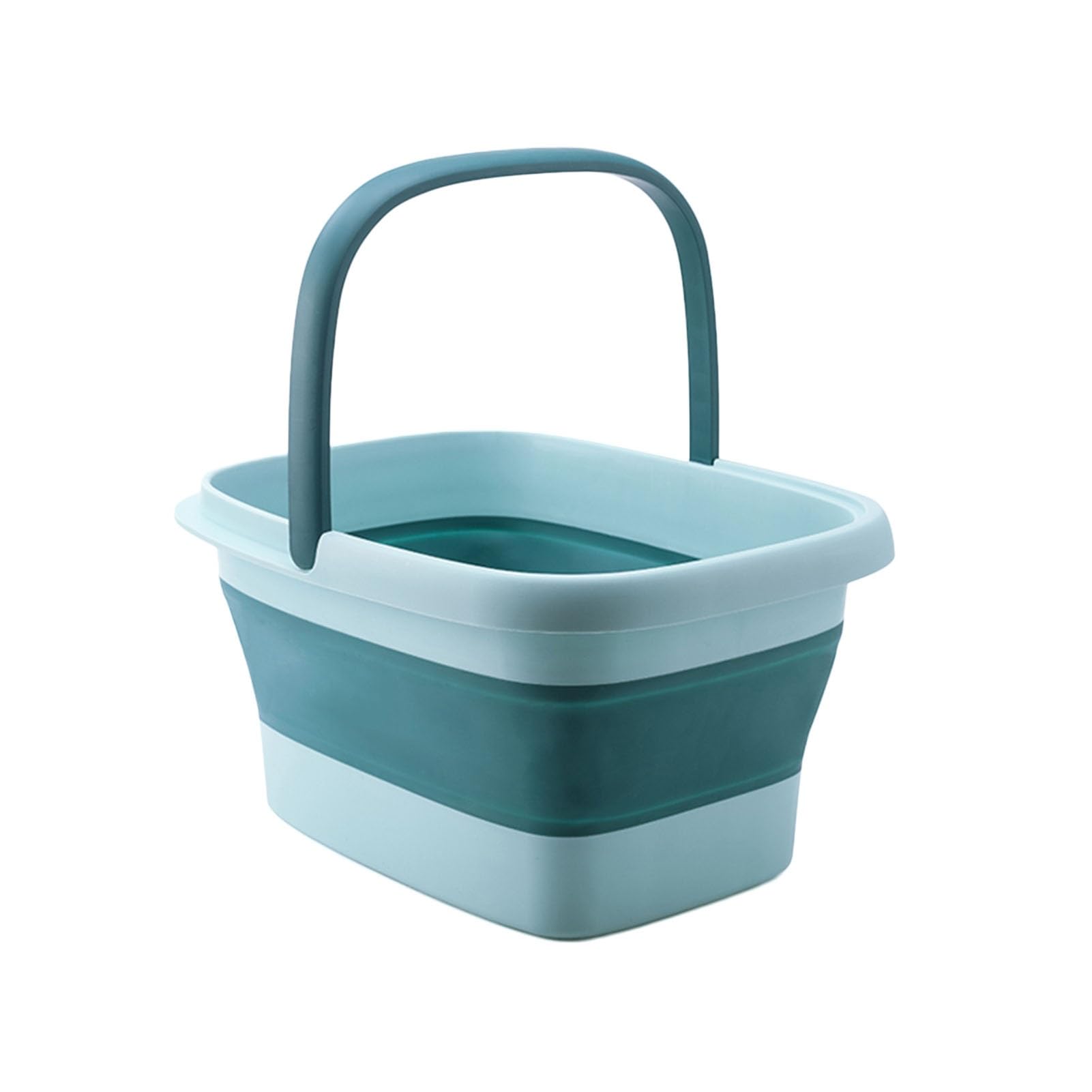 Cubo Plegable De 12 litros (3,17 Galones) For Limpiar Fregona, Cubo De Plástico Plegable con Ruedas Adecuado For Limpieza De Casa, Camping Y Vehículos Recreativos (Color : Blue)