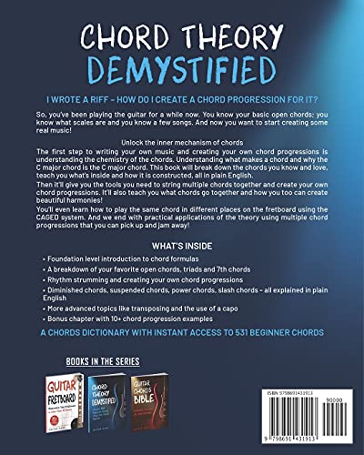 Chord Theory Demystified: Unlock 531 Beginner Chords Using The Caged System And Practical Examples (Guitar Chord Mastery) #TOP1