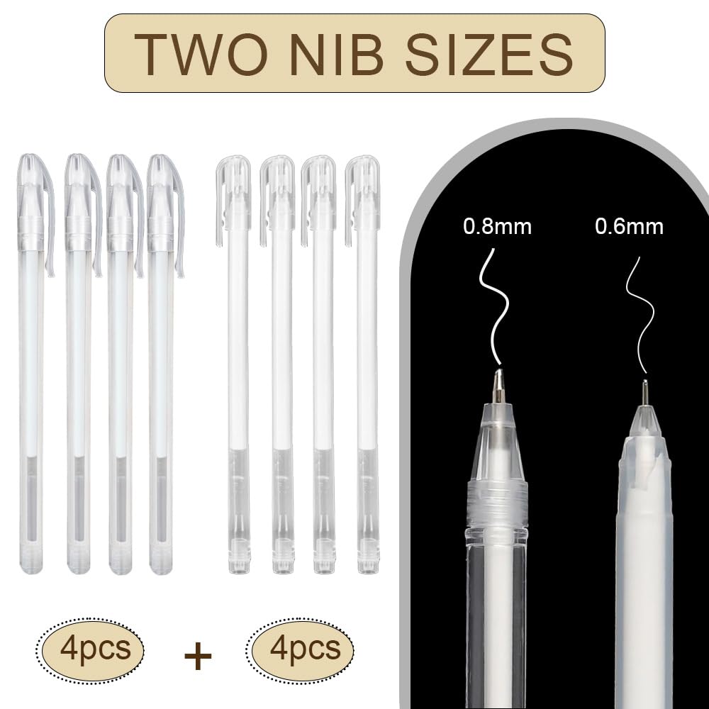 1 pennarello bianco per PC penna gel in plastica impermeabile oleosa per scrivere disegno album fai da te bianco penna graffi cancelleria per notebook