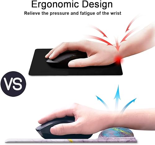 Miniatura 20 de Alfombrilla para mouse con soporte de muñeca, antideslizante, reposamuñecas para oficina, computadora, laptop y Mac, duradera, cómoda y ligera, cute