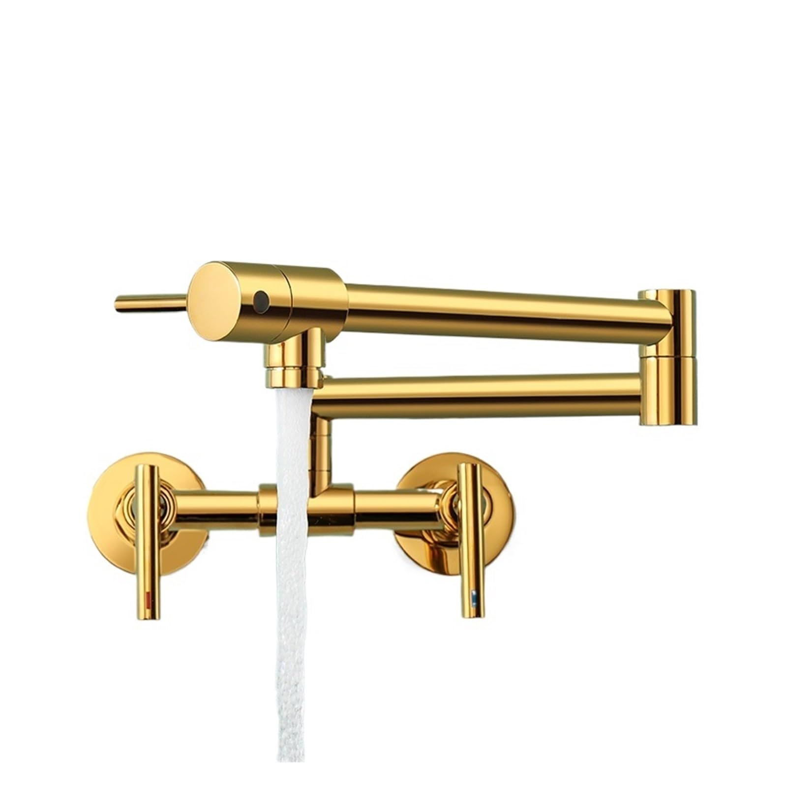 Ewsdsfs Pg Pot Filler Faucet Wall Mounted Kitchen Mixer Solid Brass Swivel Spout Hot And Cold Water With Dual Handle(Pg)