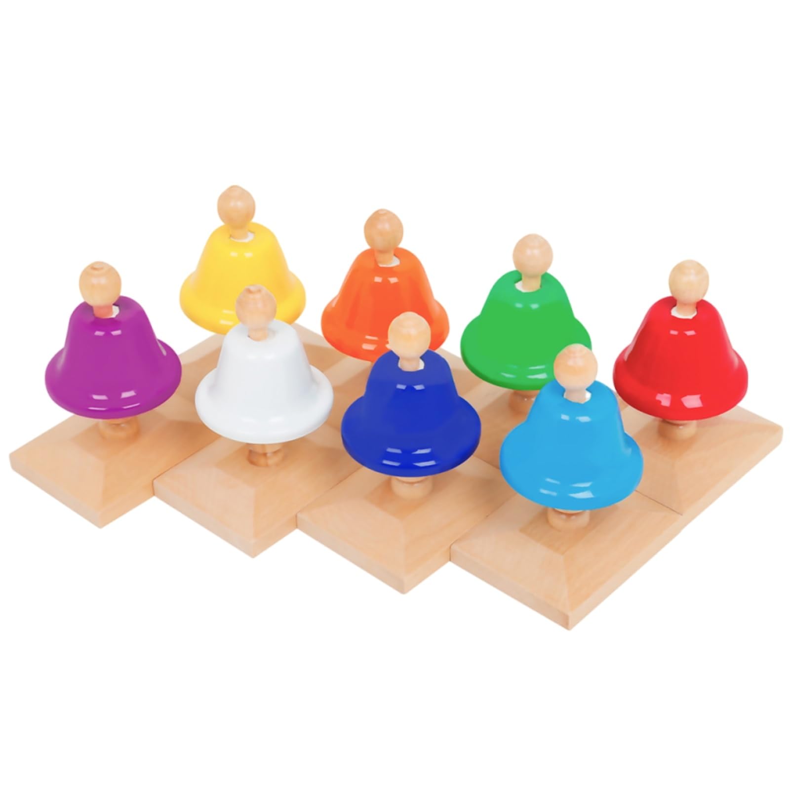 Campana Educativa Infantil Campanas Mano Instrumento Musical Juguete Aprendizaje Madera Metal Práctica Percepción Juego Interactivo Adecuada para Niños Aula Música