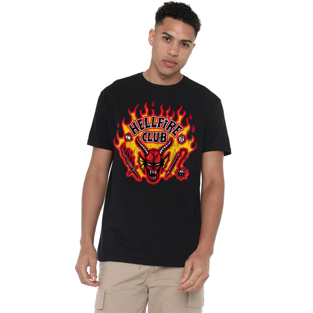T-Shirt Stranger Things Hellfire Cadeau Idéal pour Fan de Science-Fiction