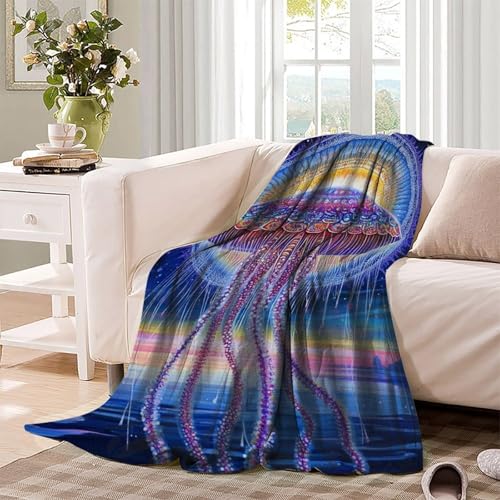 Couverture de voyage Jellyfish super douce et chaude en format compact 100x130 cm - 4