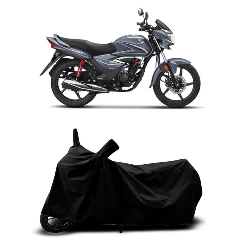 Image of DUFFEL-All Two Wheeler Bike /Scooty Body Cover Used for Shine BS6 Heat Protectio /Water Resistance /UV-Rays /Birds Dropping /Scratchproof /Dust Proof /Waterproof All Variants [Black]