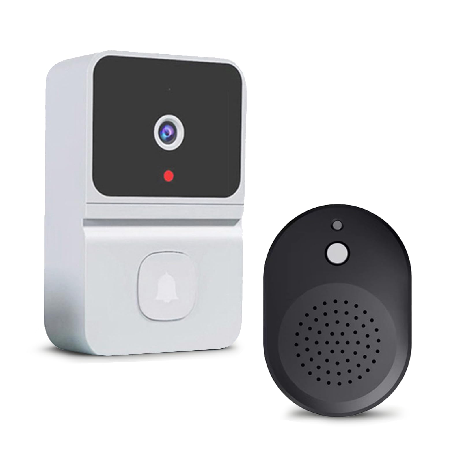 Tuieert Smart Wireless Doorbell High-definition night vision remote monitoring WiFi video intercom doorbell Real-time viewing Cloud storage Two-Way Audio Home Intercom White