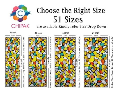 Image of CHIPAK Premium Vinyl Privacy Stained Window Glass Film (12x100 Inch) - Self-Adhesive Decorative Sticker Opaque Sheet Tint Wallpaper for Glass Cover Window, Door, Office, Home.| Anti-UV. 6D Stones