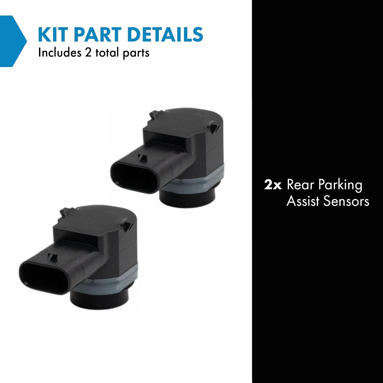 TRQ Rear Parking Assist Sensor Set Compatible with 2013-2016 Ford Escape 2015-2019 Transit-150 Transit-250 Transit-350 Transit-350 HD FO1178101