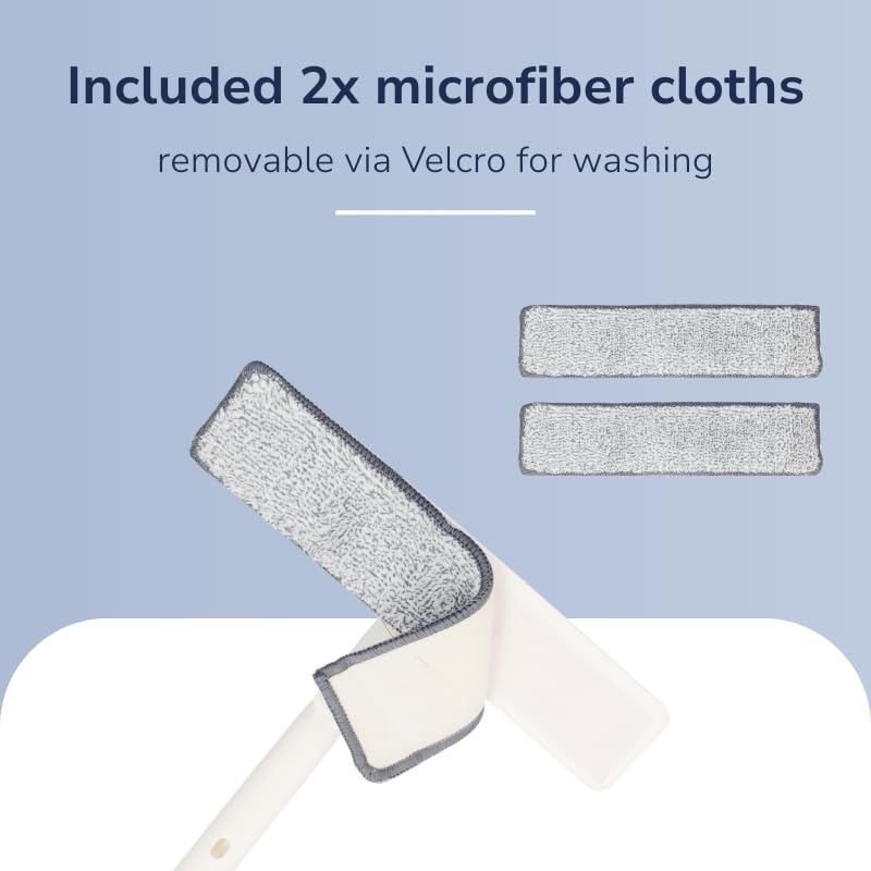 Nettoyeur de vitres extensible sans trace avec 2 chiffons microfibres - 6