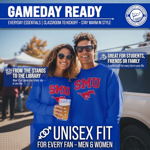 Image of NCAA College Sweatshirt Fleece Crewneck Pullover for Men and Women | Officially licensed NCAA college gameday crewneck pullover - 9 oz fleece lined sweatshirt with arch and logo design