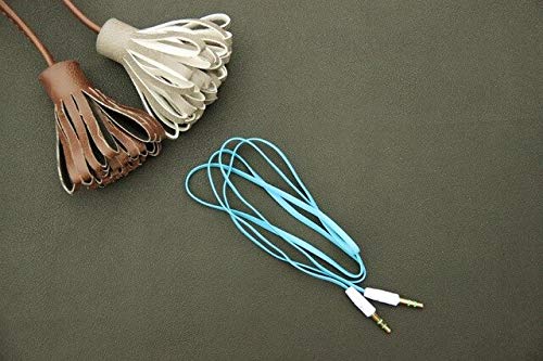 Cables, Adapters & Sockets - MOONBIFFY Top noodle Aux Stereo 3.5mm 1 m Car Male to M AUX AUXILIARY sound Stereo Audio Data Cable MP3 - (Color Name: Blue)
