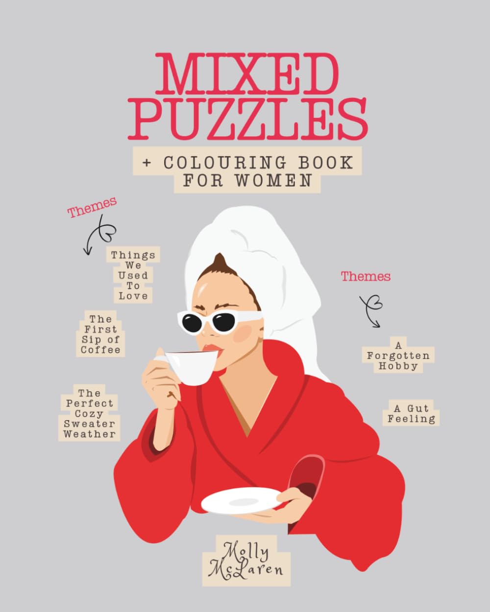Mixed Puzzles + Colouring Book: For Women