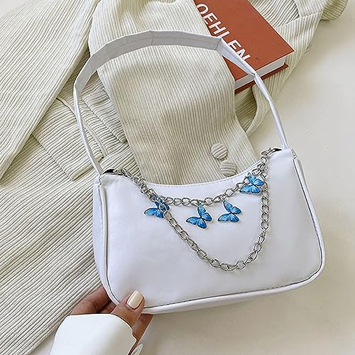 TAFACE Umhängetasche Für Damen Mit Schmetterlingskette - Tragetasche, Clutch Aus PU-Leder, Modische Lässige Tasche Mit Reißverschluss