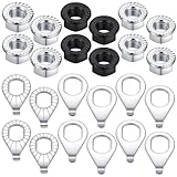 Xelsluthe 24PCS Bicycle Axle Nuts and Safety Washers, Bike Wheel Nuts Kit, M8/M9.5/M10 Bicycle Hub Flanged Axle Nut, Bike Axle Nut for City Road Mountain Bike